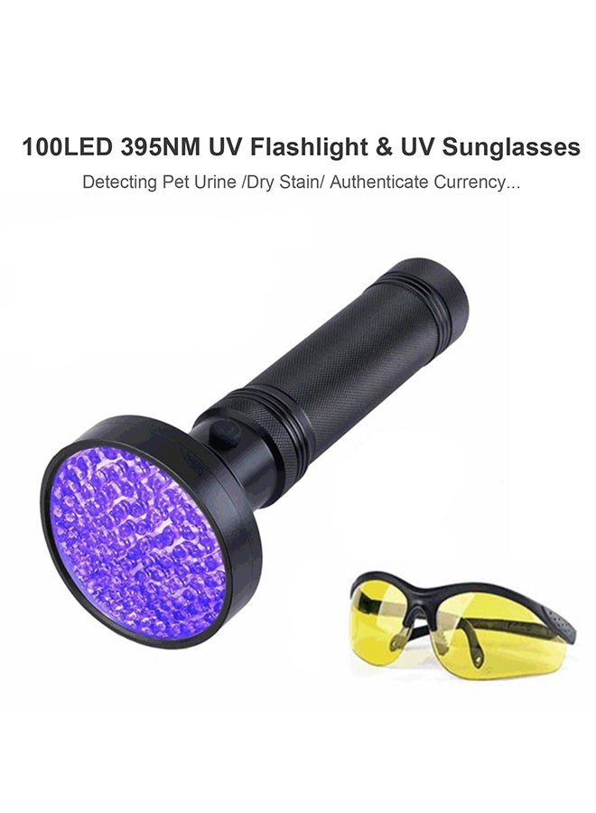 Generic Uv Flashlight Pet Urine Detector With Googles Multicolour 21x9x9cm - Image 4
