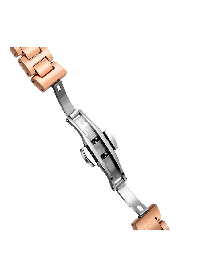 فورسينينج ساعة يد ميكانيكية أوتوماتيكية ذاتية الملء بسوار من الستانلس ستيل للنساء - Image 4