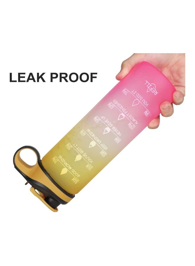 XiuWoo - Leak-Proof Time-Marked Water Bottle with Straw - Image 1
