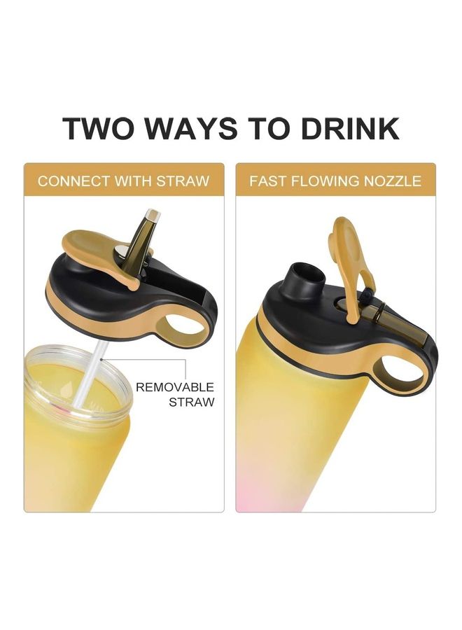 XiuWoo - Leak-Proof Time-Marked Water Bottle with Straw - Image 1
