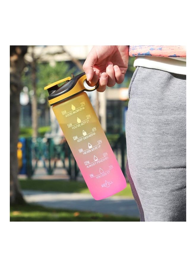 XiuWoo - Leak-Proof Time-Marked Water Bottle with Straw - Image 1