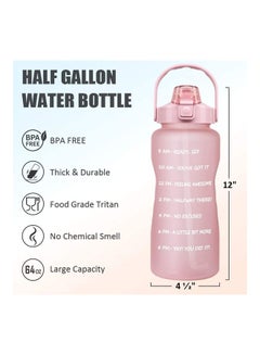 Motivational Time-Marked Water Bottle with Leak-Proof Cap