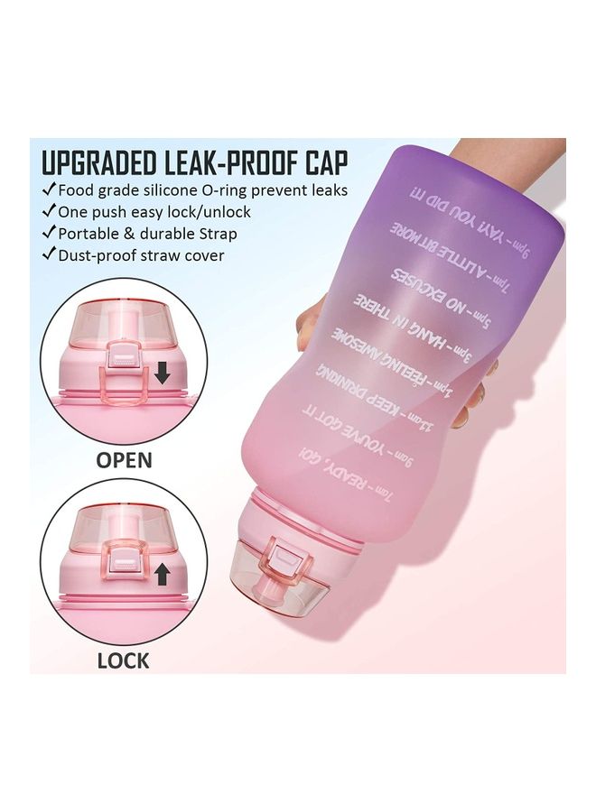 XiuWoo Motivational Time-Marked Water Bottle with Leak-Proof Cap  - Image 4