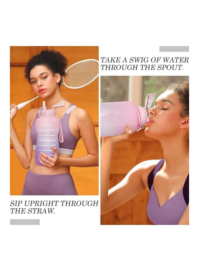 XiuWoo Motivational Time-Marked Water Bottle with Leak-Proof Cap  - Image 2