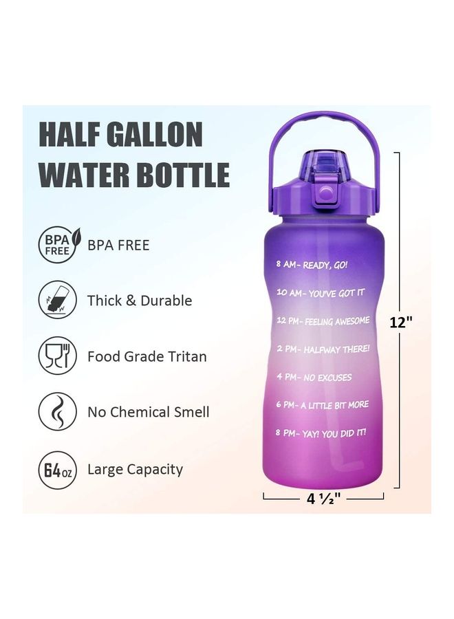 XiuWoo Motivational Time-Marked Water Bottle with Leak-Proof Cap  - Image 1