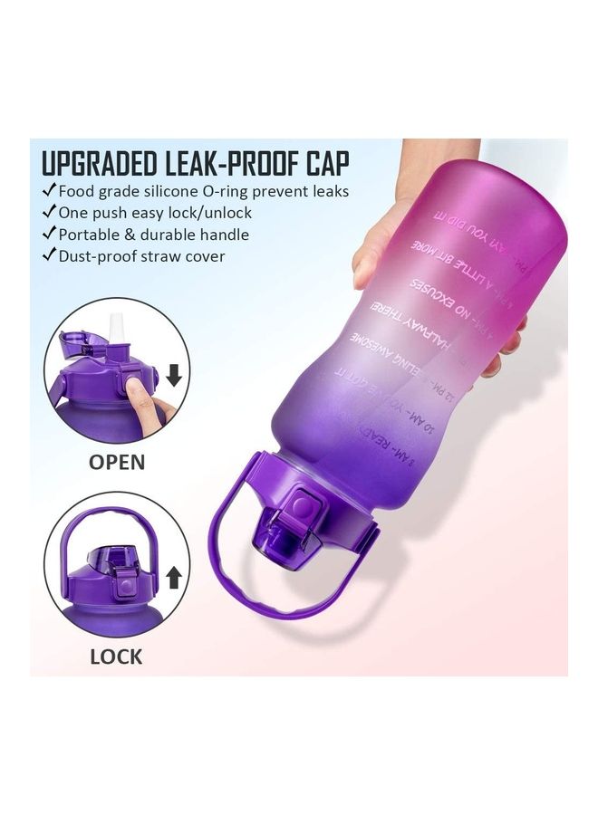 XiuWoo Motivational Time-Marked Water Bottle with Leak-Proof Cap  - Image 2