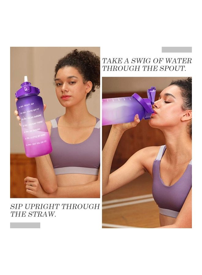 XiuWoo Motivational Time-Marked Water Bottle with Leak-Proof Cap  - Image 4