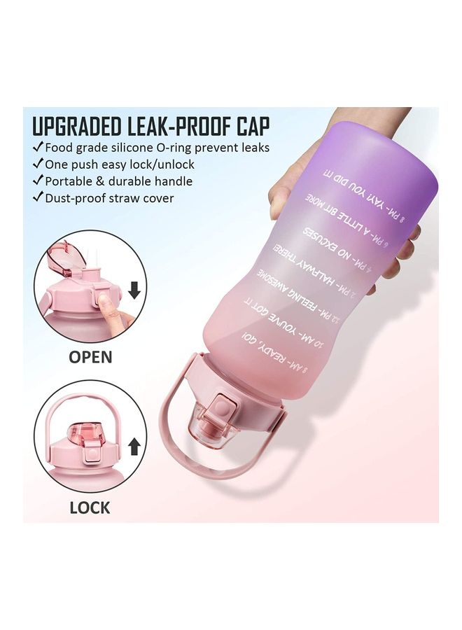 XiuWoo Motivational Time-Marked Water Bottle with Leak-Proof Cap  - Image 2