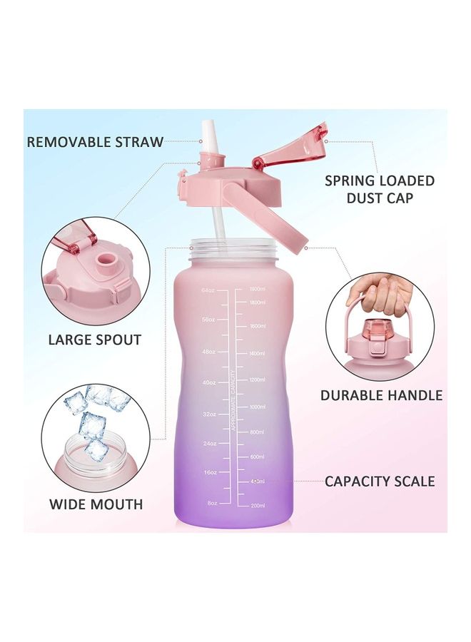 XiuWoo Motivational Time-Marked Water Bottle with Leak-Proof Cap  - Image 3