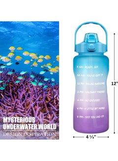 Motivational Time-Marked Water Bottle with Leak-Proof Cap