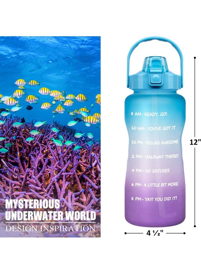 XiuWoo - Motivational Time-Marked Water Bottle with Leak-Proof Cap - Image 1