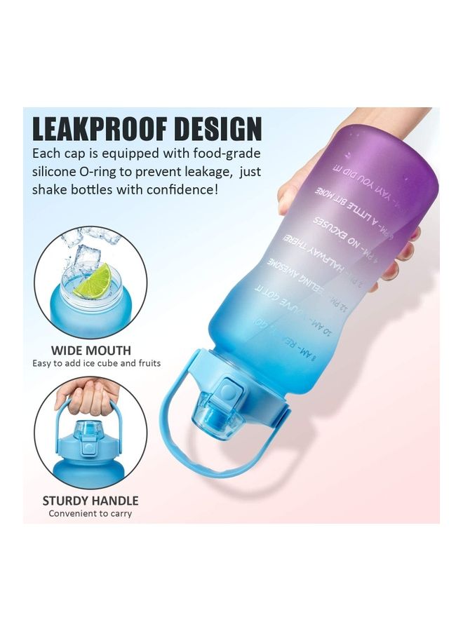 XiuWoo - Motivational Time-Marked Water Bottle with Leak-Proof Cap - Image 1
