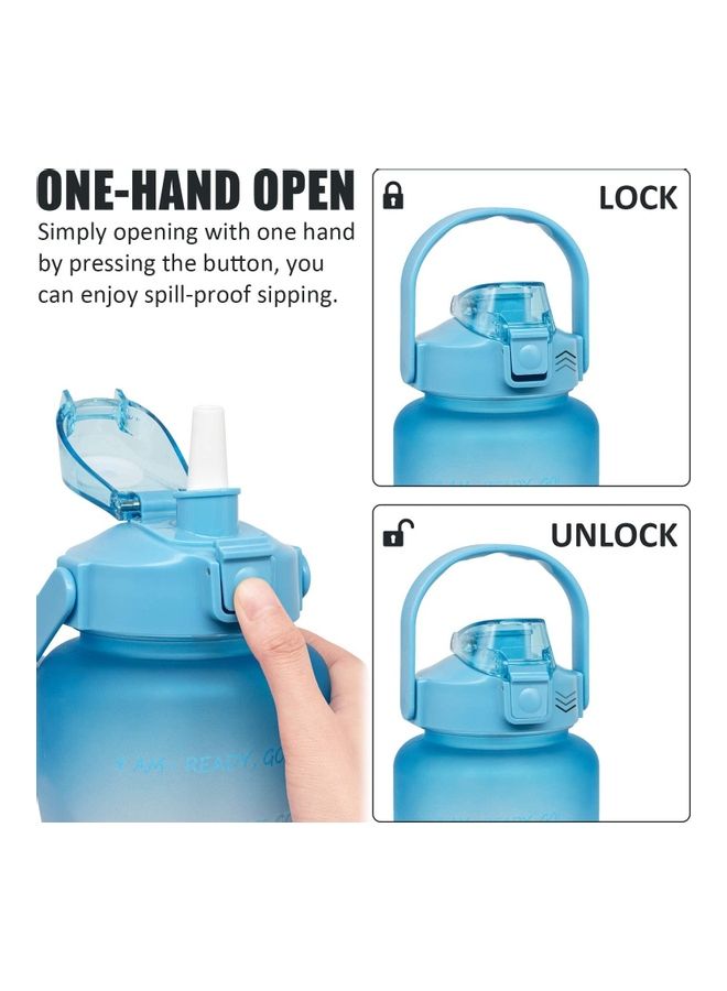 XiuWoo - Motivational Time-Marked Water Bottle with Leak-Proof Cap - Image 1
