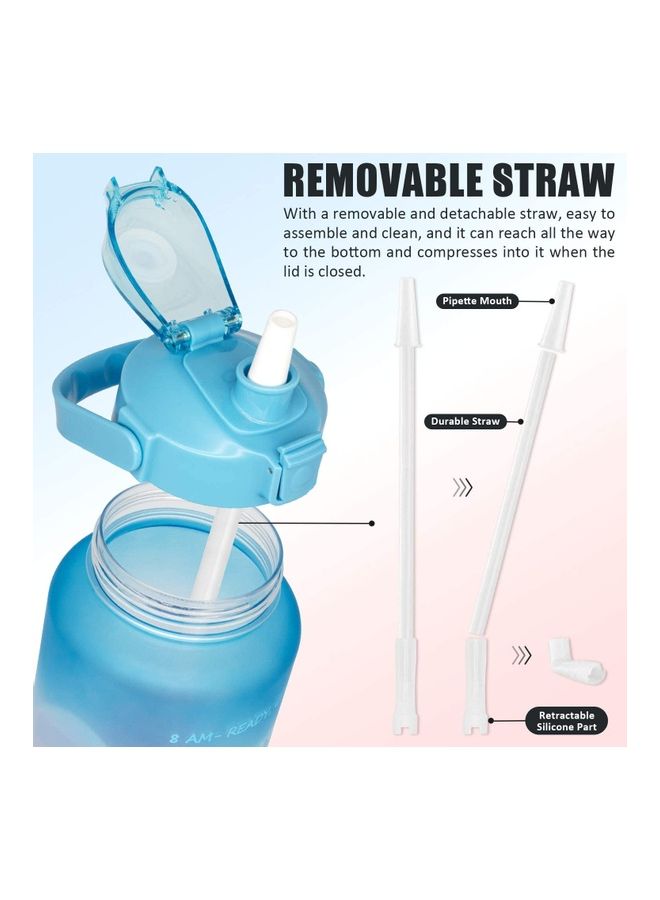 XiuWoo - Motivational Time-Marked Water Bottle with Leak-Proof Cap - Image 1