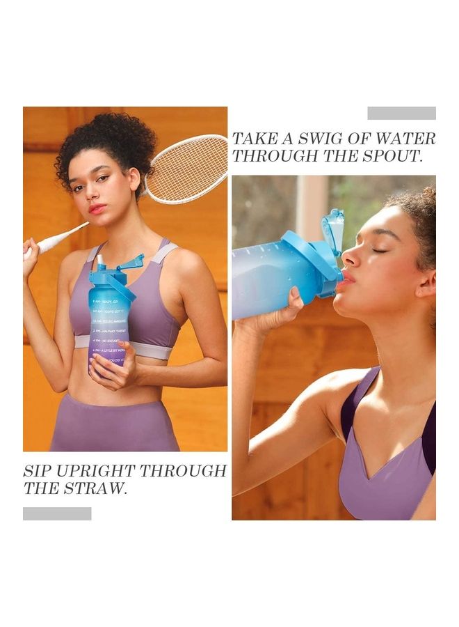 XiuWoo - Motivational Time-Marked Water Bottle with Leak-Proof Cap - Image 1
