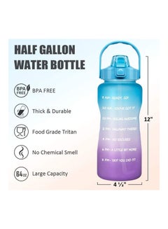 Motivational Time-Marked Water Bottle with Leak-Proof Cap