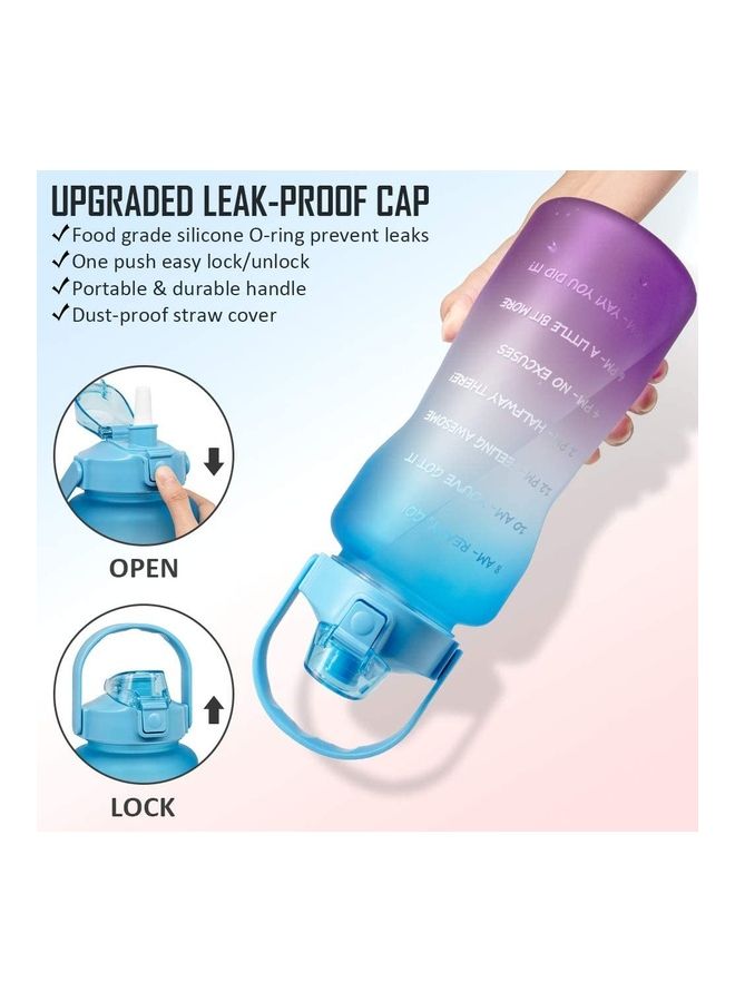 XiuWoo - Motivational Time-Marked Water Bottle with Leak-Proof Cap - Image 1