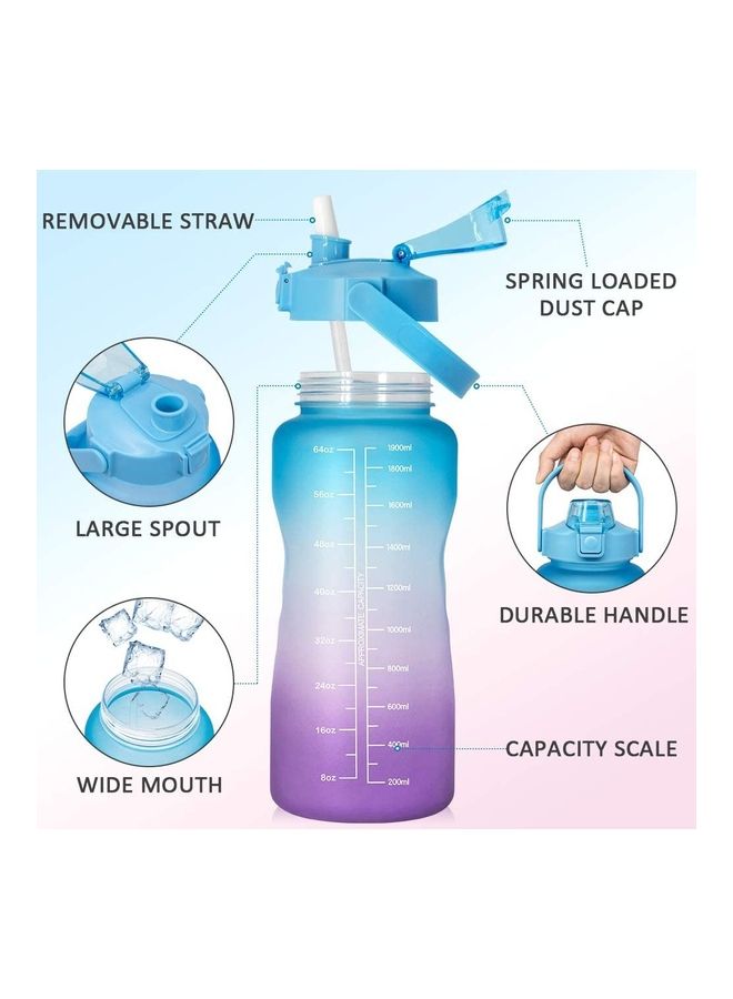 XiuWoo - Motivational Time-Marked Water Bottle with Leak-Proof Cap - Image 1