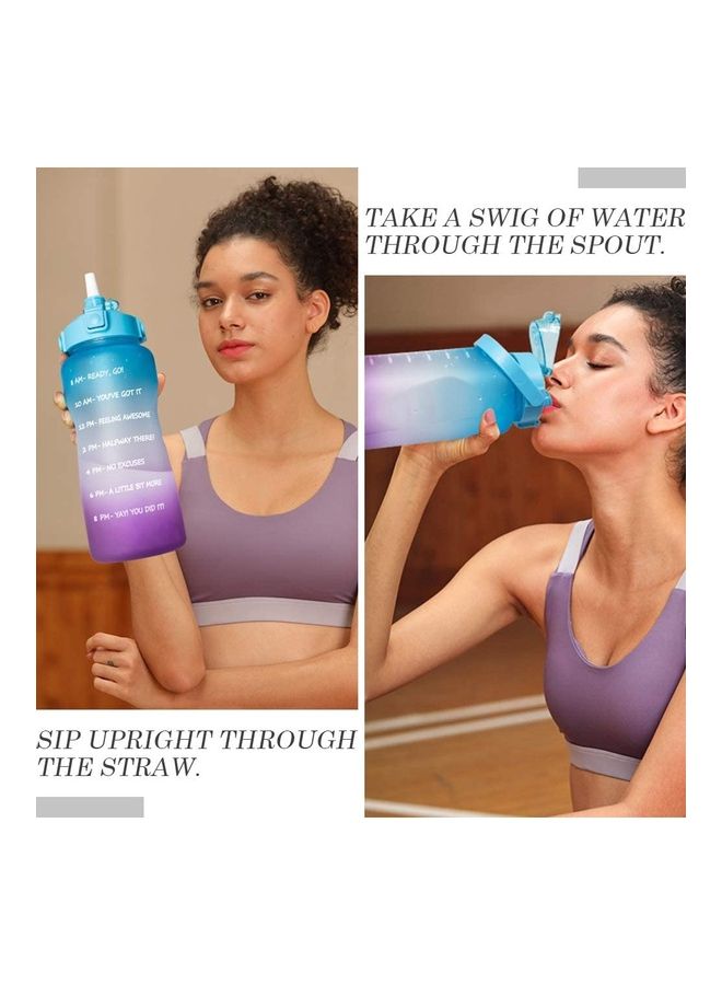 XiuWoo - Motivational Time-Marked Water Bottle with Leak-Proof Cap - Image 1