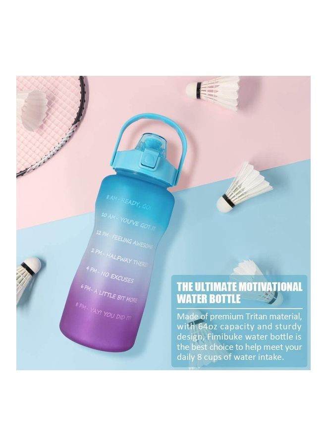 XiuWoo - Motivational Time-Marked Water Bottle with Leak-Proof Cap - Image 1