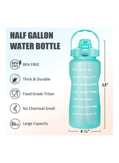 Motivational Time-Marked Water Bottle with Leak-Proof Cap