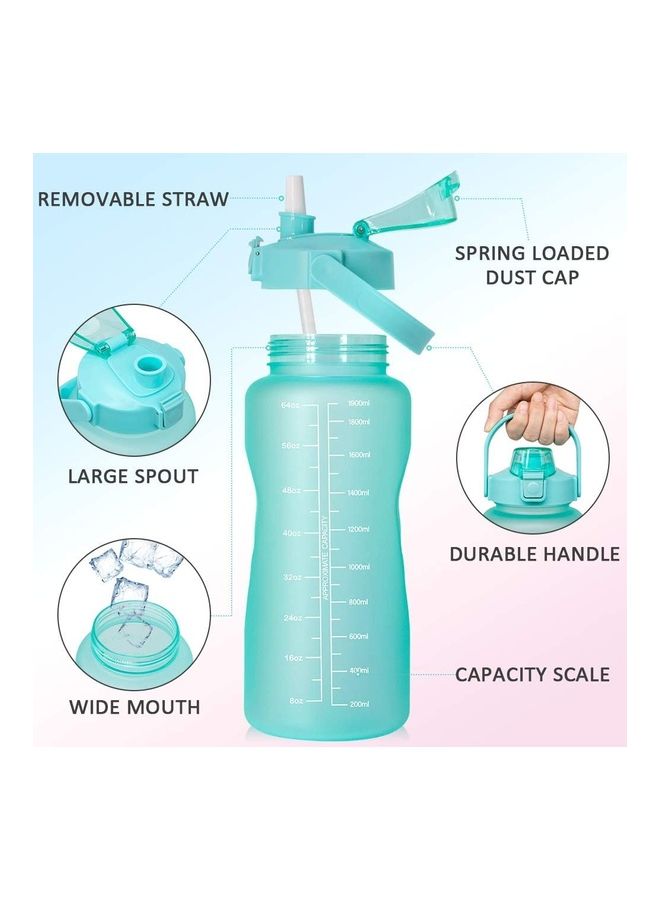 XiuWoo - Motivational Time-Marked Water Bottle with Leak-Proof Cap - Image 1