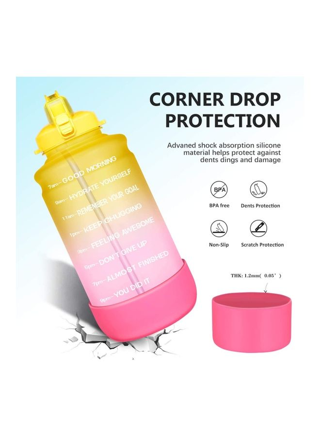 XiuWoo Motivational Time Marker Water Bottle with Straw - Image 2