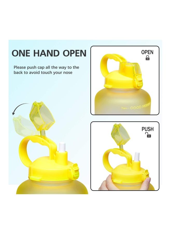 XiuWoo Motivational Time Marker Water Bottle with Straw - Image 3