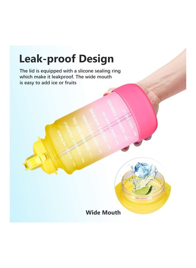 XiuWoo Motivational Time Marker Water Bottle with Straw - Image 5