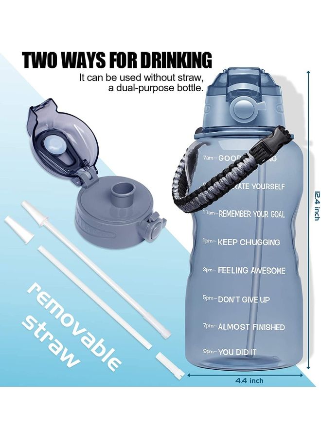 XiuWoo 2L Motivational Water Bottle with Time Marker And Straw  - Image 1