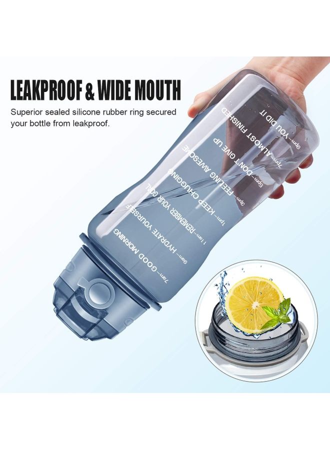 XiuWoo 2L Motivational Water Bottle with Time Marker And Straw  - Image 3