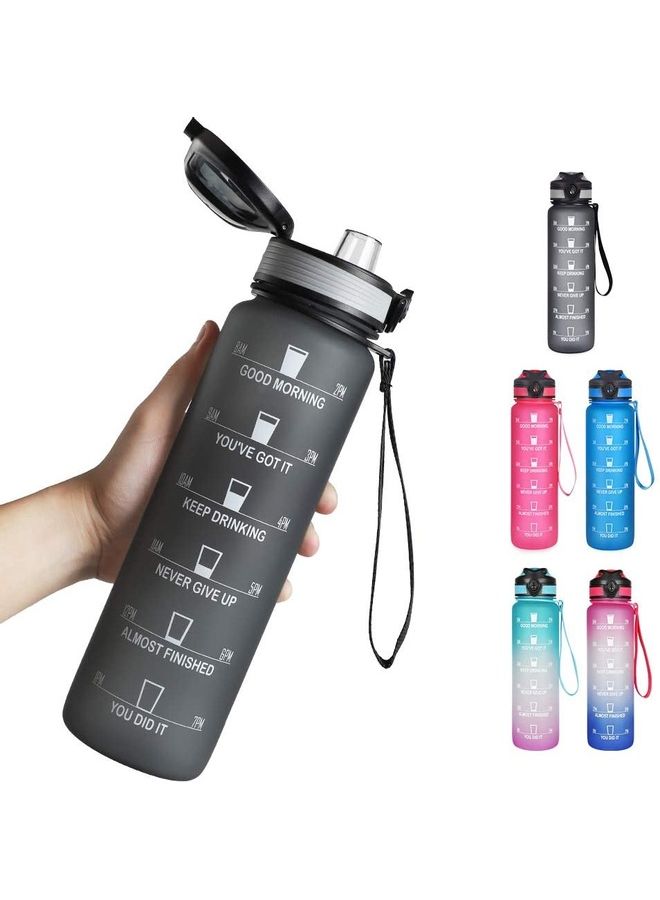 شو وو زجاجة ماء تحفيزية سعة 0.9 لتر بماصة ومقبض - Image 1