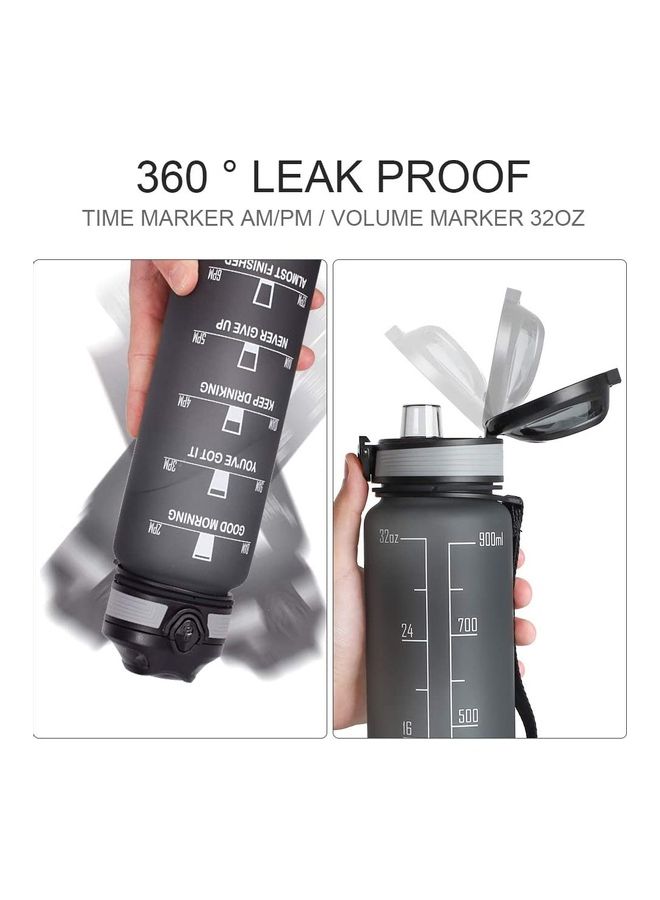 شو وو زجاجة ماء تحفيزية سعة 0.9 لتر بماصة ومقبض - Image 5