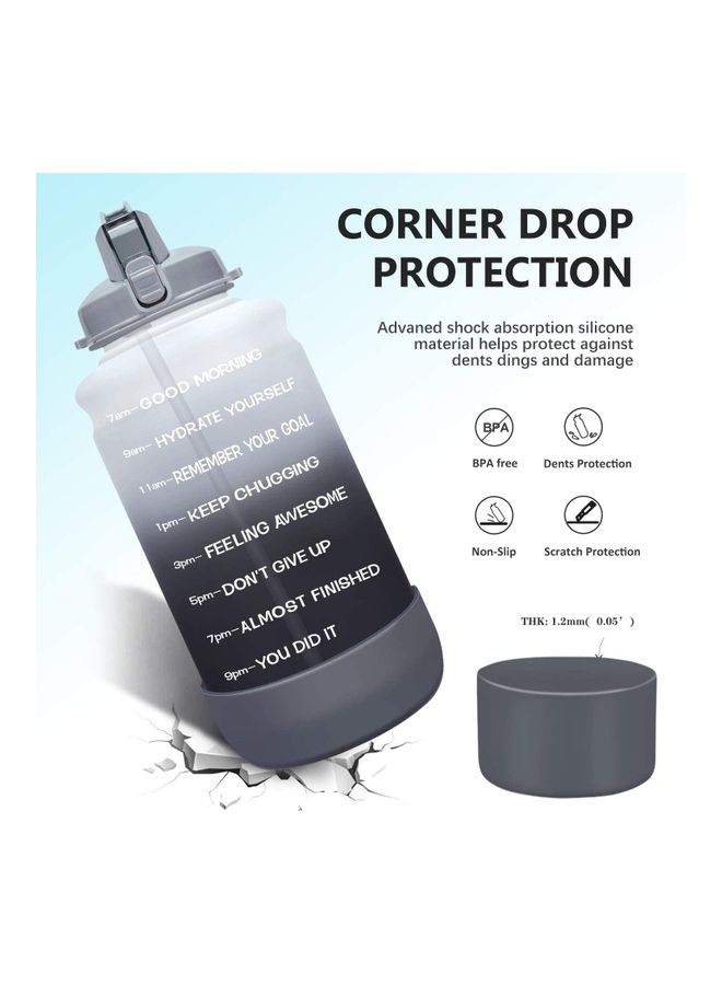 XiuWoo 3.7 Liter Motivational Water Bottle with Time Marker And Straw  - Image 1