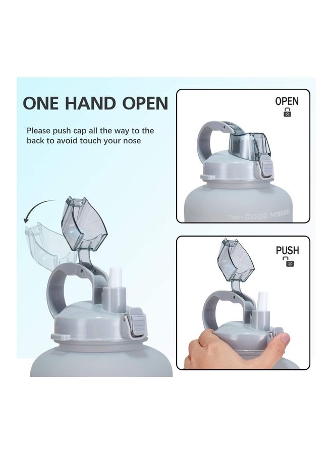 XiuWoo 3.7 Liter Motivational Water Bottle with Time Marker And Straw  - Image 4