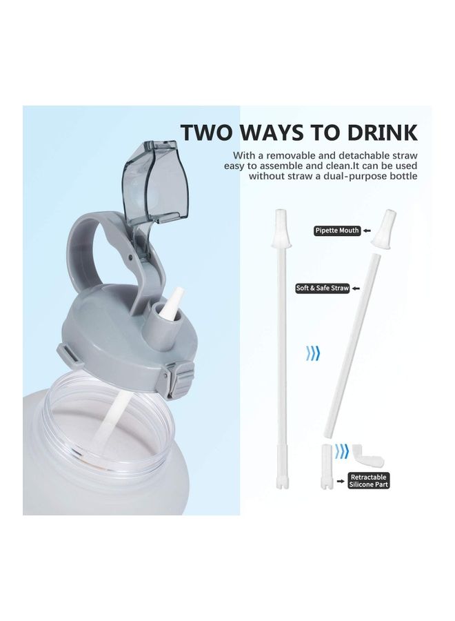 XiuWoo 3.7 Liter Motivational Water Bottle with Time Marker And Straw  - Image 5