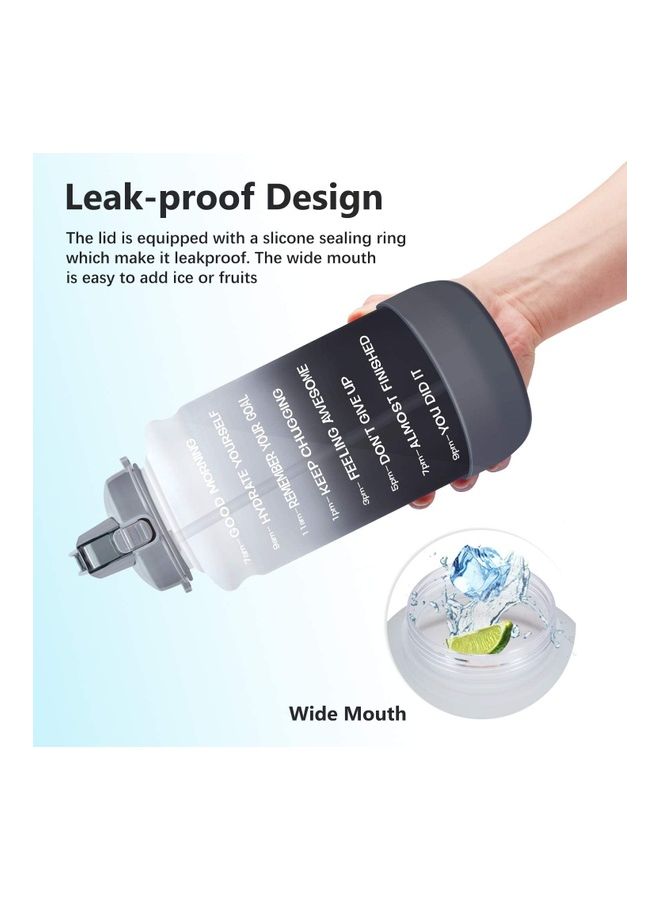 XiuWoo 3.7 Liter Motivational Water Bottle with Time Marker And Straw  - Image 3