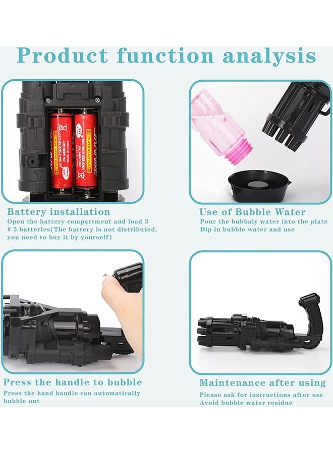 XiuWoo 8-Hole Huge Amount Automatic Bubble Maker Gun  - Image 3