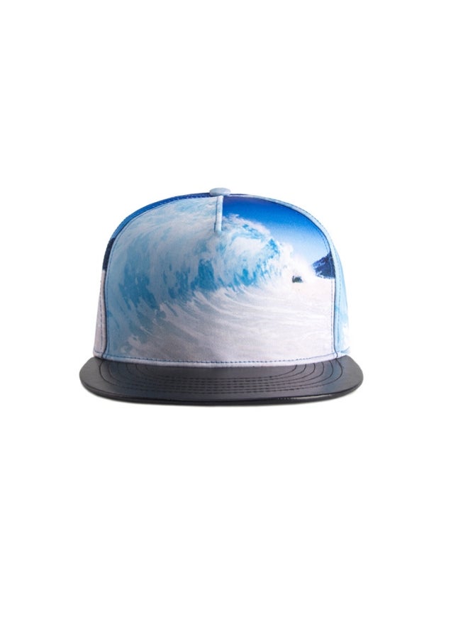 Sun Shaded Hip-Hop Cap White/Blue/Black - Image 2