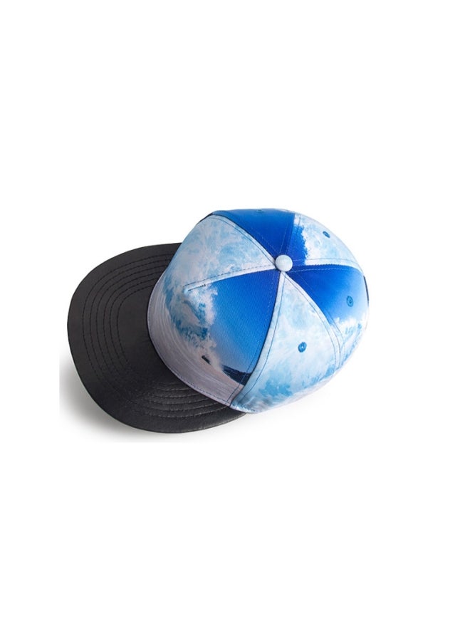 Sun Shaded Hip-Hop Cap White/Blue/Black - Image 3