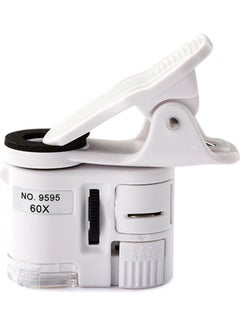 Generic 60X Mini Portable Smartphone Microscope White  - Image 1