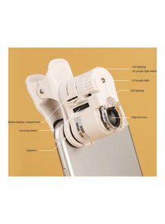 Generic 60X Mini Portable Smartphone Microscope White  - Image 2