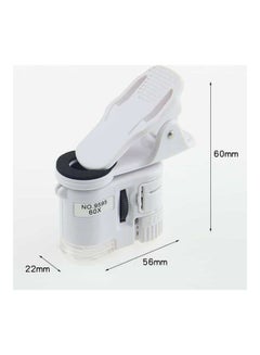 Generic 60X Mini Portable Smartphone Microscope White  - Image 5