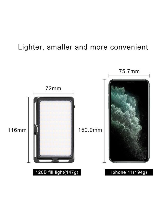 مامن مصباح إضاءة LED لتصوير الفيديو بتصميم رفيع للغاية رمادي / أبيض - Image 4