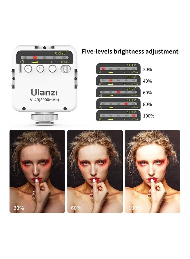 Ulanzi Mini LED Photography Light With Built-in Rechargeable Lithium Battery White - Image 5