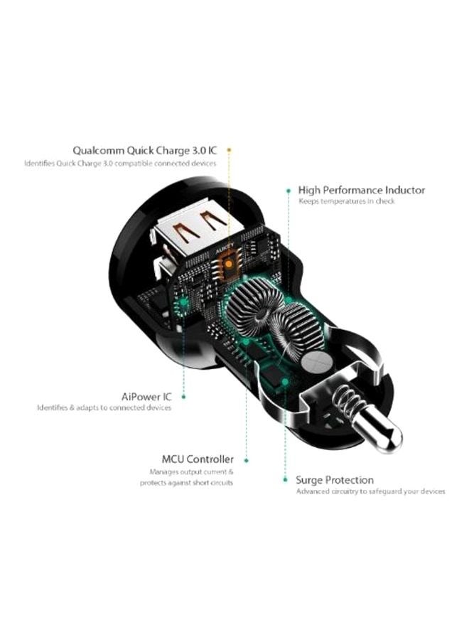 أوكي شاحن سيارة CC-T8 مزود بتقنية كوالكوم للشحن السريع اصدار 3.0 مع كابل MicroUSB - Image 3