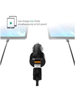 CC-T8 Qualcomm Quick Charge 3.0 Dual-Port Car Charger With MicroUSB Cable - v1620898700/N11793056A_4