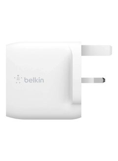 belkin Boost Charge Dual USB-A Wall Charger 24W (For iPhone 14 and 13 series, S22, S22+, S22 Ultra, Pixel 4, more) White  - Image 3