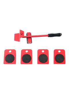 Generic 5-Piece Furniture Lifter Transport Tools Set Red/Black 
