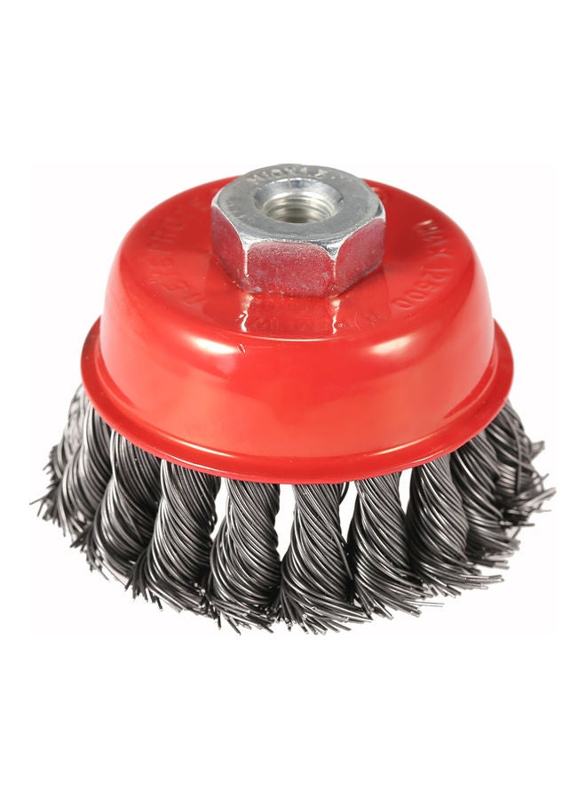 Steel Wire Cup Brush for Hammer Red/Silver  - Image 1